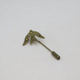 Sterling Silver Marcasite Swallow Form Stick Pin Art Deco Antique c1920