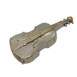 Victorian Silver Plated Novelty Violin Vesta Case Antique c1890s