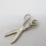 Sterling Silver Scissors Charm Pendant Vintage c1970