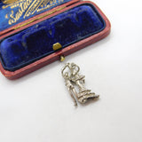 Sterling Silver Flamenco Dancing Couple Charm Pendant Vintage c1970