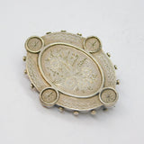 Victorian Sterling Silver Swallow Pattern Sweetheart Brooch Antique c1880's