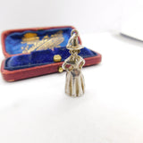 Sterling Silver Pilgrim Figure Charm Pendant Vintage c1970
