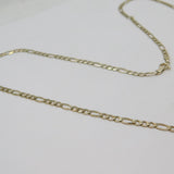 Sterling Silver Essential Figaro Chain Necklace 61cm/24" Length Vintage c1970