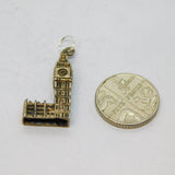 Sterling Silver Big Ben Charm Pendant Vintage c1970