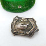 Sterling Silver Christian Faithful Service Brooch Antique 1921 Art Deco