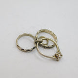 Sterling Silver Wedding, Engagement & Eternity Rings Charm Vintage c1970s