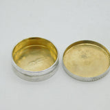 Art Deco Sterling Silver Circular Patch Box Antique 1918 Birmingham