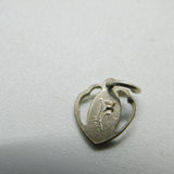 Sterling Silver and Blue Enamel Catholic Saint Charm Pendant Vintage c1970