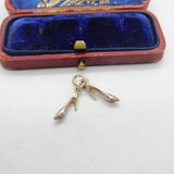 Sterling Silver Pair of High Heeled Shoes Charm Pendant Vintage c1970