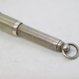 Sterling Silver Engine Turned Cigar Piercer Fob Vintage 1968 Birmingham
