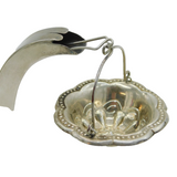 19th Century French .950 Standard Silver Teapot Floral Tea Strainer Antique