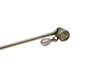 Victorian 9ct White Gold 0.2ct Diamond & Pearl Stick Pin Antique c1890s