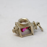 Sterling Silver Ships Lantern Charm Pendant Vintage c1970