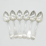 19th Century German White Metal Serving Spoon Set Antique c1880 T.F Gohler
