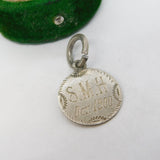 Victorian Sterling Silver Threepence SMH Engraved Love Token Charm Antique