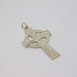 Sterling Silver Celtic Cross Charm Pendant Vintage c1970