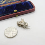 Sterling Silver Water Mill House Charm Pendant Vintage c1970