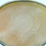 George I Sterling Silver Mother of Pearl Heraldic Cypher Snuff Box Antique c1720