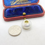 Sterling Silver and White Pearl Bead Charm Pendant Vintage c1970