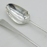 George III Sterling Silver Pair of Crested Basting Spoons Antique 1769 London