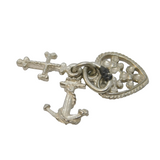 Sterling Silver Faith, Hope & Charity Charm Pendant Vintage c1970