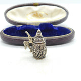 Sterling Silver Little Oriental Style Floral Sugar Pot Charm Vintage c1970
