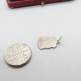 Sterling Silver and Coloured Enamel Travel Shield 'Ryde' Charm Vintage c1970