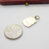 Sterling Silver and Enamel Lincoln Travel Shield Charm Pendant Vintage c1970