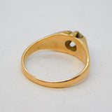 Victorian 14ct Gold & 0.2ct Diamond Solitaire Ring Antique c1900s