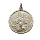 Sterling Silver St Christopher Travel Charm Pendant Vintage c1970s