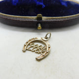 Sterling Silver Good Luck Horseshoe Charm Pendant Vintage c1970