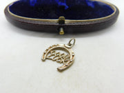 Sterling Silver Good Luck Horseshoe Charm Pendant Vintage c1970