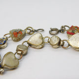 Italian 20th Century Floral Micro Mosaic Panel Bracelet Antique c1920