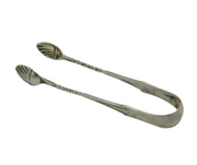 Victorian Sterling Silver Shell Bowl Sugar Tongs Antique 1889 Sheffield