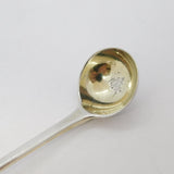 George IV Sterling Silver Engraved Mustard Ladle Spoon Antique 1824 London