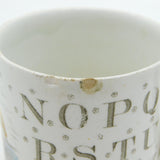 Victorian Ceramic Robinson Crusoe Alphabet Child's Mug Antique 1887 AF