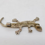 Sterling Silver Novelty Lizard Form Brooch Pin Vintage c1970