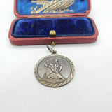 Sterling Silver St Christopher Charm Pendant Vintage c1970