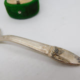American Silver Plated Floral Pattern Tea Caddy Spoon Antique c1930 Art Deco