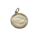 Sterling Silver George V Threepence Coin Charm Pendant Antique 1917