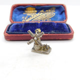 Sterling Silver Dutch Windmill Charm Pendant Vintage c1970