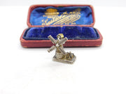 Sterling Silver Dutch Windmill Charm Pendant Vintage c1970