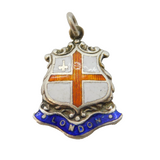 Sterling Silver Enamel London Charm Pendant Vintage c1970s