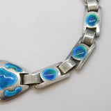 Murrle Bennett & Co Sterling Silver & Enamel Bracelet Antique c1900