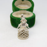 Sterling Silver Edwardian Lady Charm Pendant Vintage c1970