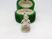 Sterling Silver Edwardian Lady Charm Pendant Vintage c1970