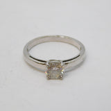 Sterling Silver Spinel Set Solitaire Dress Ring Vintage c1970 Size Q UK