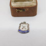Sterling Silver Enamel 'Bisley' Shooting Travel Charm Pendant Vintage c1970