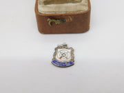 Sterling Silver Enamel 'Bisley' Shooting Travel Charm Pendant Vintage c1970