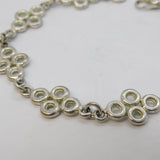 Sterling Silver Bubble Pattern Panel Bracelet Vintage c1990s